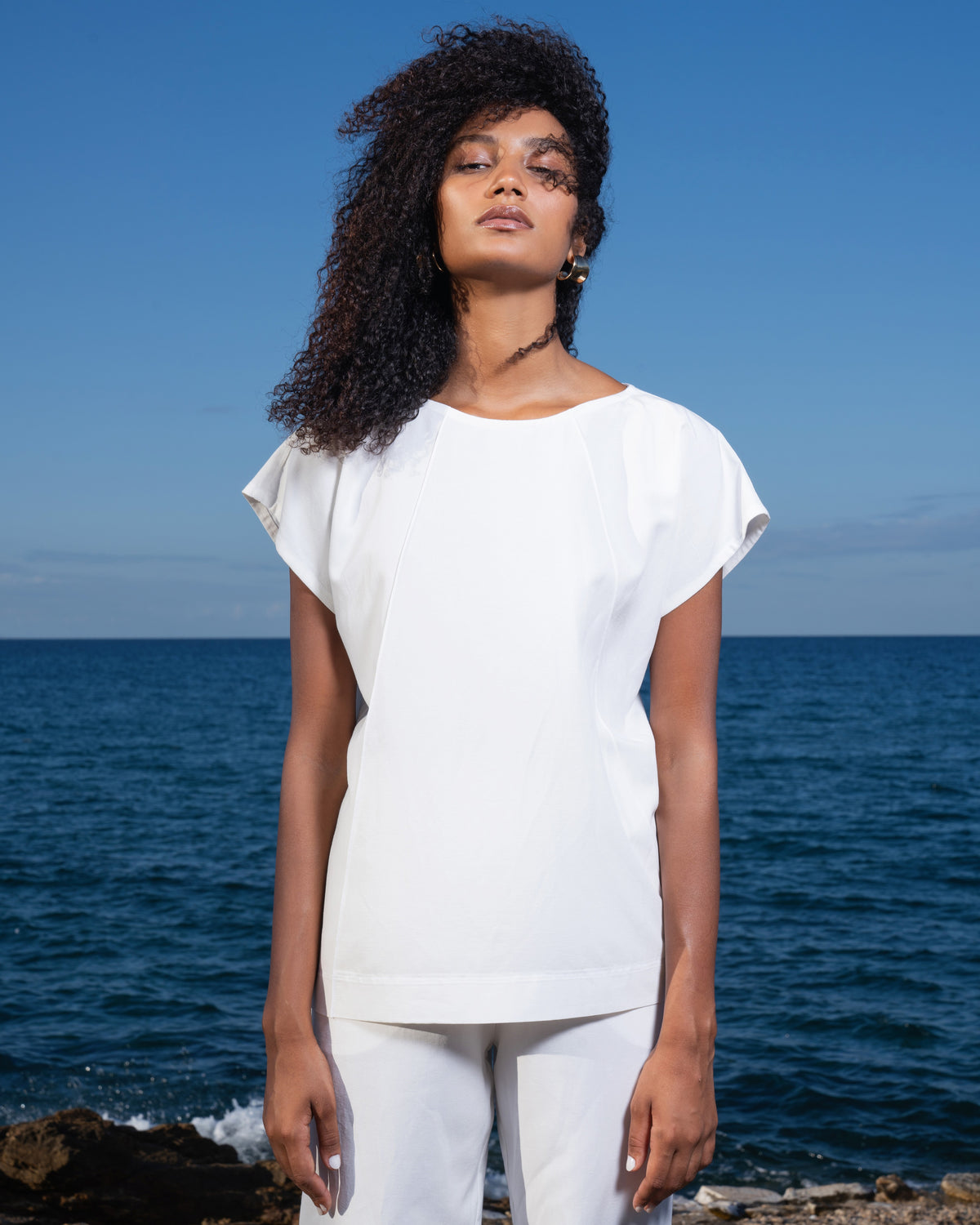 Maradoro white shirt sleeve top.JPG