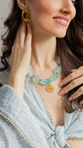 Celeste Quartz Rock Kressida Small Necklace — Hermina Athens