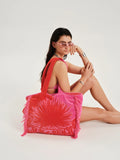 Sun of a beach bags-1Bicolor Velvet Bubblegum Orange | Terry Tote Beach Bag.WEBP