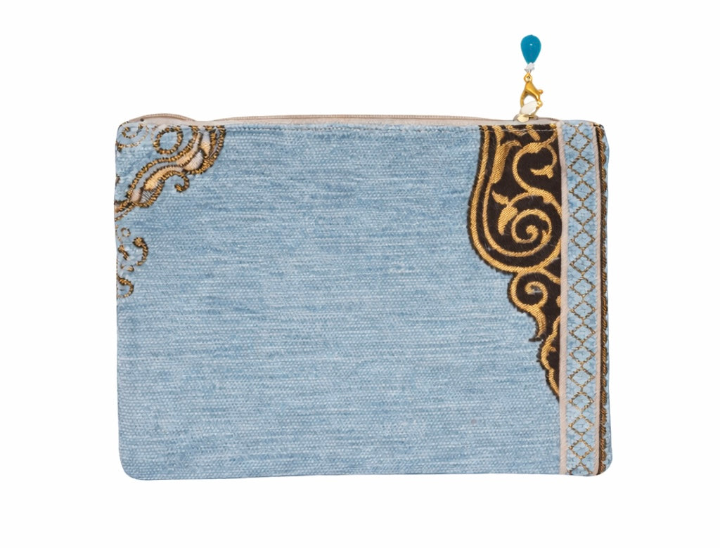 iosifina blue arabian clutch back.jpg